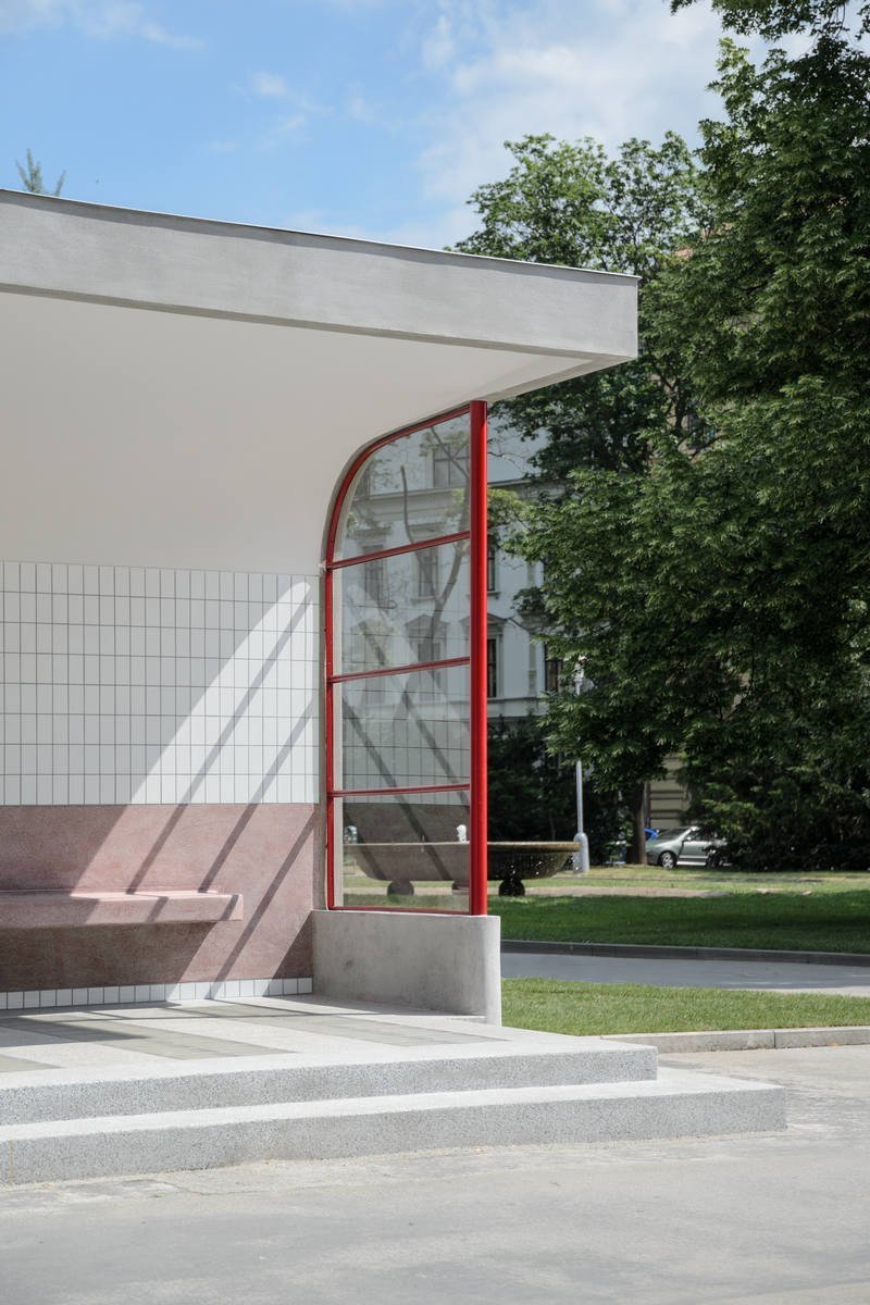 Rekonstrukce funkcionalistické zastávky od architekta Oskara Pořísky, Atelier RAW