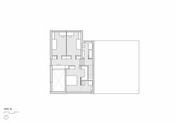 Rodinný dům Praha - Čimice, půdorys 2np, Machar & Teichman