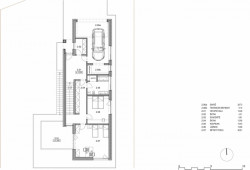 Rodinný dům na Červeném Kopci IV, ROSA - ARCHITEKT - půdorys vstupního podlaží s ložnicemi