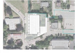 Pavilon rehabilitace Nemocnice Rudolfa a Stefanie Benešov, STA, projektový ateliér - situace navrhovaného stavu