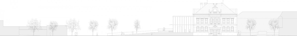 Revitalizace areálu Sokolovny v Rokycanech, Rusina Frei architekti / Martin Rusina, Martin Frei, Gabriela Sládečková, pohled sever