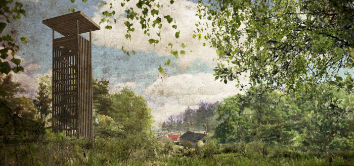 Vu Dinh Quang, Daniela Míková a Ondřej Novák, Malá architektura pro Velký rybník, rozhledna na Ostrém vrchu - foto