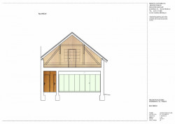 Rekonstrukce domu v Třeboni, Markéta Cajthamlová, Petra Pelešková, řez příčný