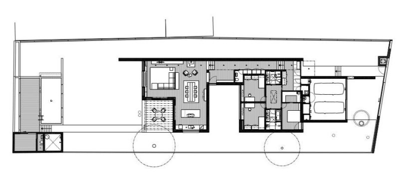 Rodinný dům Benešov, půdorys, Holiš + Šochová architekti