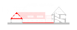 Rekonstrukce a rozšíření Základní školy Vřesovice, Public Atelier, studio FUUZE/ Jiří Markevič, Jaroslav Sedlák, řez