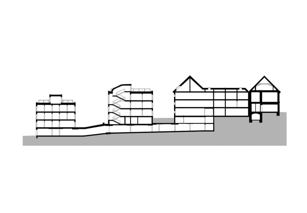 Corso Pod Lipami, řez, Ehl & Koumar Architekti