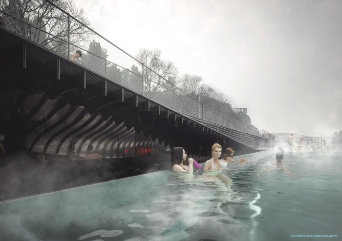 Plovoucí lázně na Rašínově nábřeží, Petr Janda/Brainwork