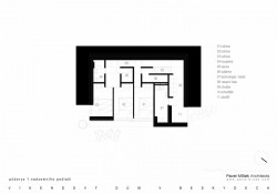 Víkendový dům v Beskydech, Pavel Míček Architects, půdorys 1NP