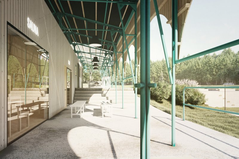 Lesní Koupaliště, Mjölk architekti, vizualizace