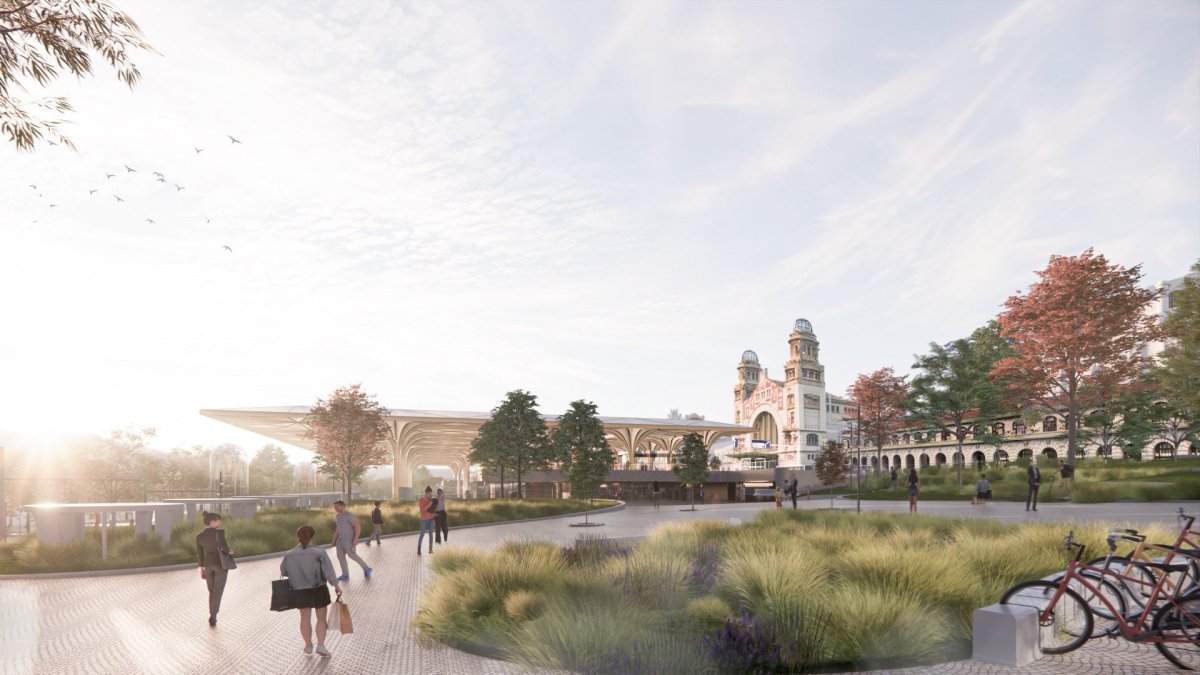 Komise soutěžního dialogu na úpravy hlavního nádraží na vítězném projektu Henning Larsen Architects oceňuje především komplexnost přístupu a ucelenost řešení celého území.