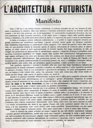 Antonio Sant’Elia: Nové město, 1914 (list z manifestu futurismu)