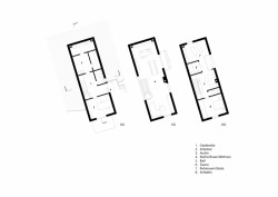 Dům na svahu, Bialucha Architektur - půdorysy