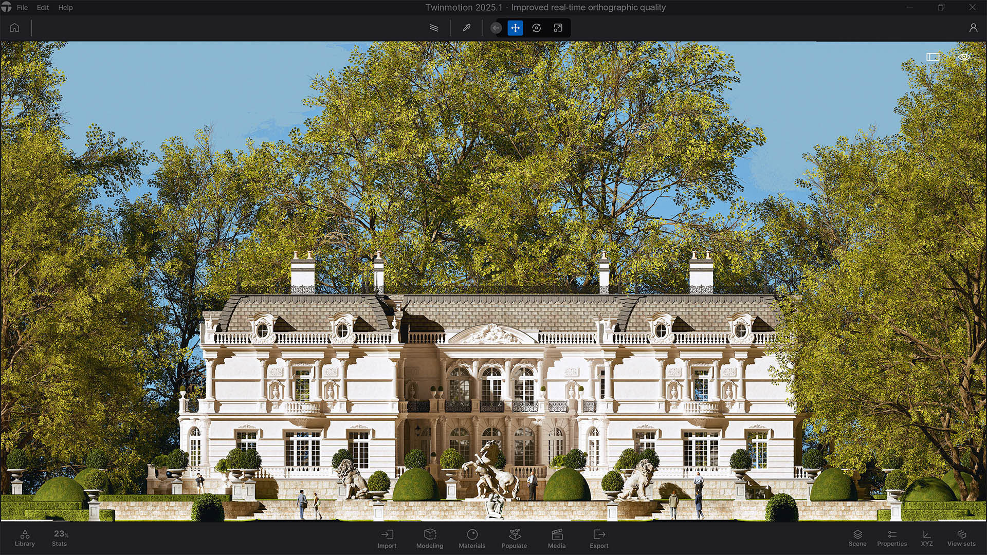 Ortografický pohled v reálném čase 