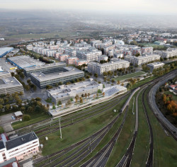 Vizualizace návrhu Lasovsky Johansson Architects - nadhledová vizualizace