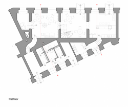 B² Architecture, Champagneria, půdorys 1. NP – foto