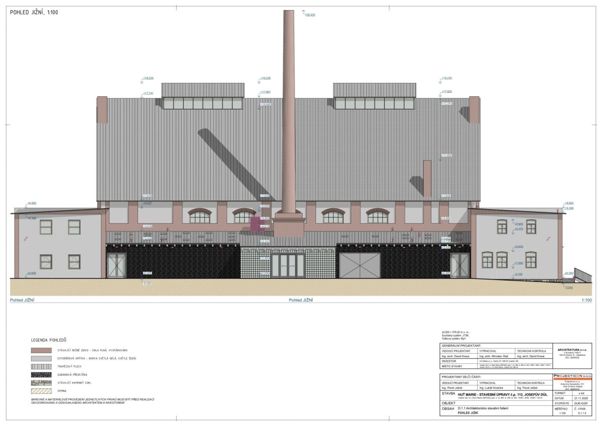 Huť Marie, Architektura s.r.o.: Pohled jih