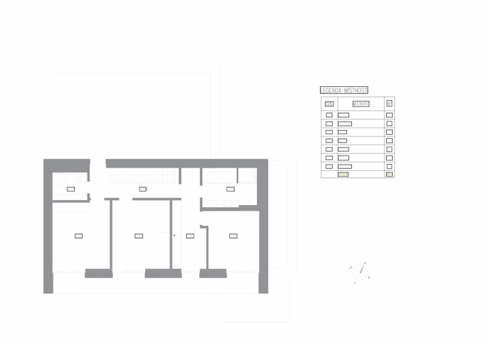 RD na Rovinách, Labor 13 / Albert Pražák, Martin Vomastek, Jan Vojtěch, Jiří Bardoděj, půdorys 2NP