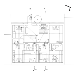 Rekonstrukce domu v Jindřichově Hradci, Matěj Šebek a Martin Petřík: Půdorys 2.NP
