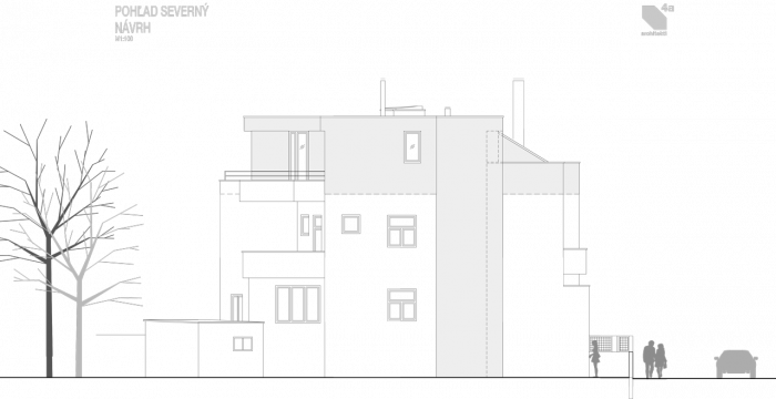 4a architekti, Vila Engel, pohled severní – foto