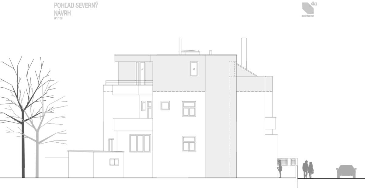 4a architekti, Vila Engel, pohled severní – foto
