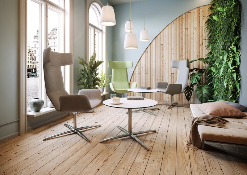 Křeslo Flexi Lounge od LD Seating, které navrhlo italské studio Orlandini Design.