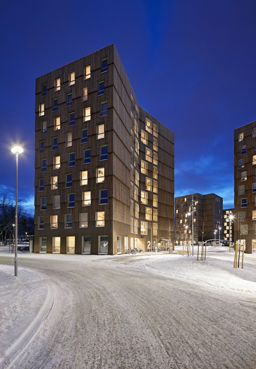 MDH Arkitekter SA, Masu planning, dřevěné věže Moholt 50|50, foto