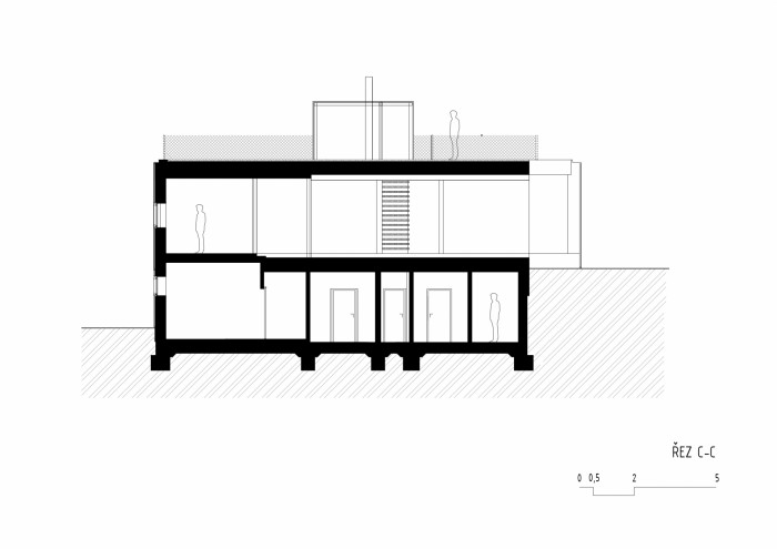 Lazy House, řez, petrjanda/brainwork