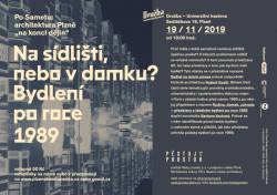 Na sídlišti, nebo v domku? Bydlení po roce 1989, Panelový dům na sídlišti Dašická v Pardubicích, 1986–1990 , leták k přednášce