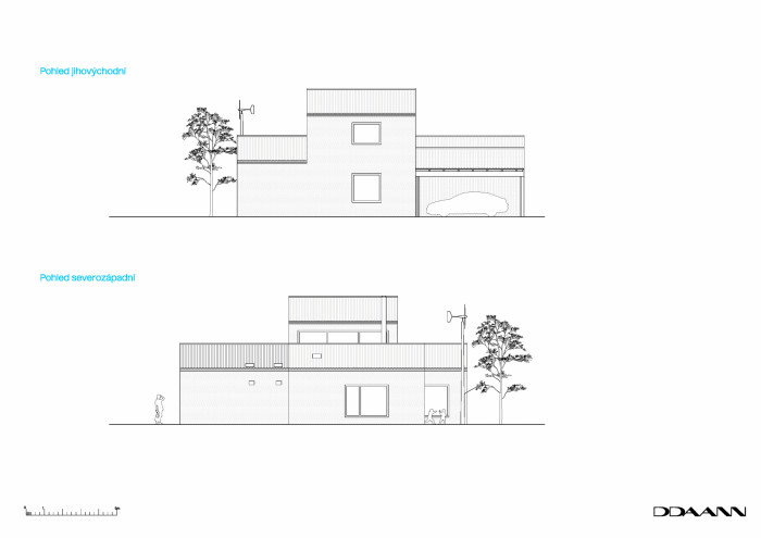 Letní sídlo, DDAANN/ Daniel Rohan, Daniel Baudis, pohledy jv, sz