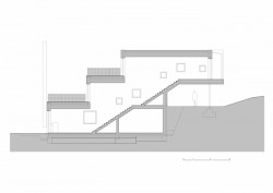 Rodinný dům v Úněticích, řez, Mimosa architekti