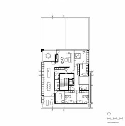 Bytový dům Kvítková, půdorys 4NP, Chládek architekti