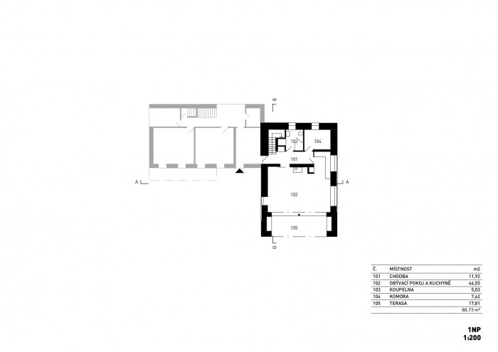 Půdorys - 1NP
