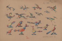 František Kamenec, školní práce z třídy Emanuela Pelanta Odborné školy pro zpracování dřeva ve Valašském Meziříčí, 1924, MUO