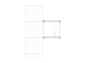 Lávka v Litomyšli od EHL & KOUMAR ARCHITEKTI: Detail příčný řez