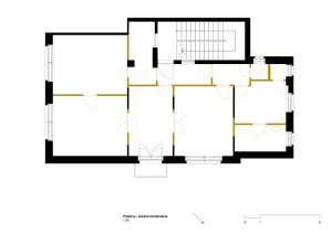 KZM - Rekonstrukce bytu, půdorys bouraných konstrukcí, JRKVC