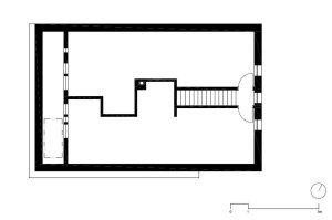 Chata na Vysočině, půdorys atika, Urban Čelikovský architekti