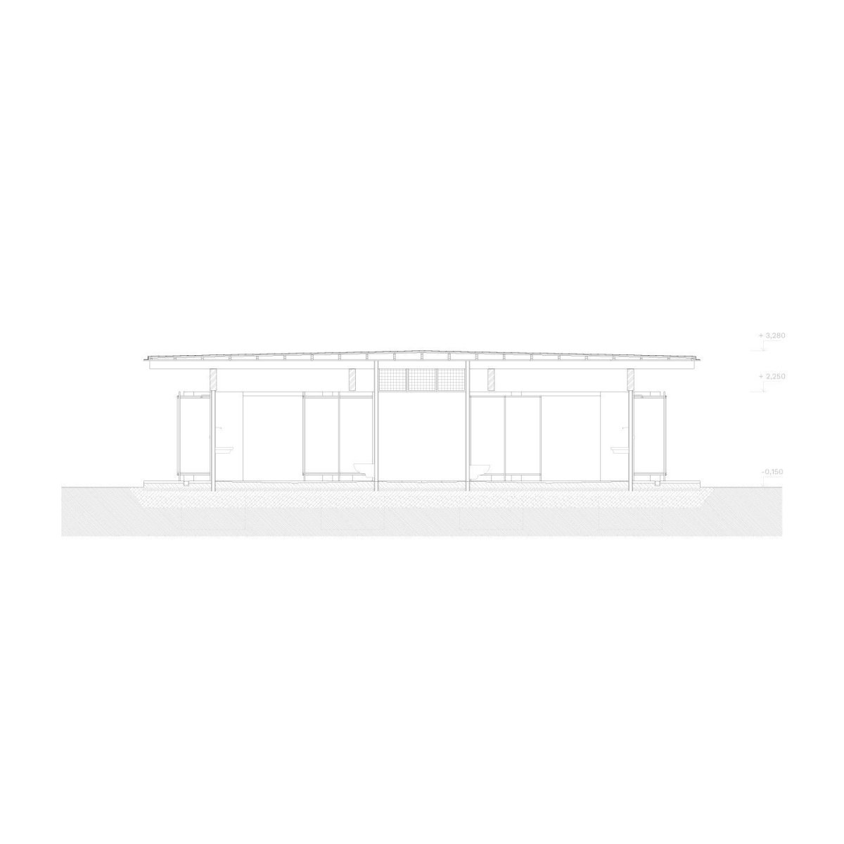 Rekreační areál Běstvina, Žalský architekti / Jan Žalský, Tomáš Nováček, Max Lipovský, Vojtěch Tecl, pohled