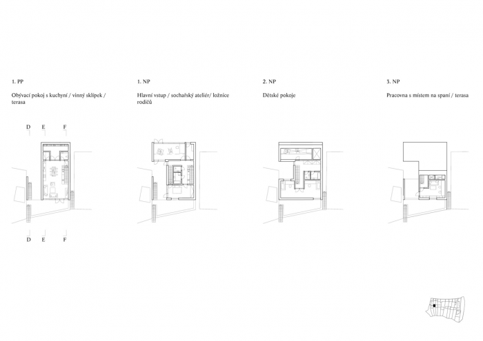 Martin Holba, Úštěcké svahy jižní, půdorysy - foto