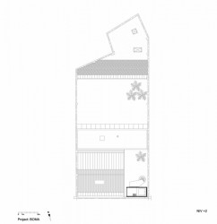 Přestavba industriální budovy na rodinný dům v Gentu, NU architectuuratelier, půdorys