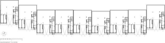 Bytový komplex ROLIČKY, Cakov+partners / Kalin Cakov, Metodiy Monev, Ján Obušek, půdorys suterén