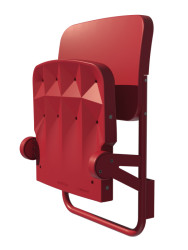 Sedačka je vhodná nejen na sportovní stadiony, ale také do multifunkčních hal.