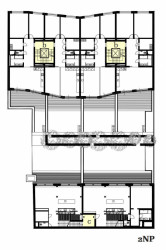 Bytový dům Sámova, Znamení čtyř - architekti, půdorys 2NP