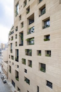 Bytový dům od architektky Lina Ghotmeh v Bejrútu v Libanonu