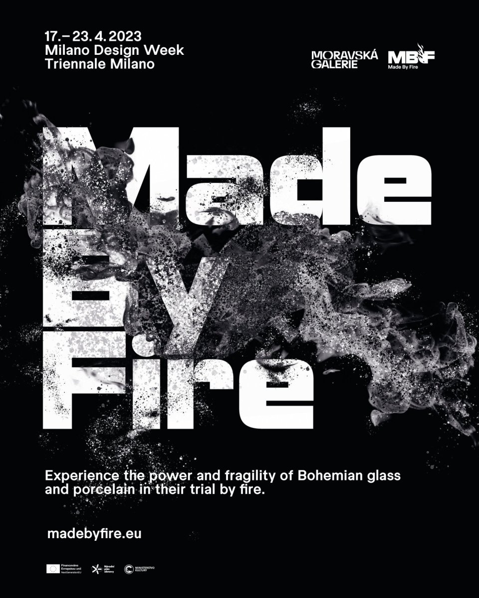Čeští designéři skla, porcelánu a keramiky se představí na společné výstavě Made by Fire v prostorách Triennale Milano