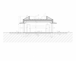 David Prudík, M&P Architekti, Park 4Dvory, kavárna, řez příčný II-II' – foto