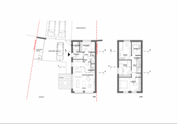 Bydlení Újezd nad Lesy, dispozice domu B