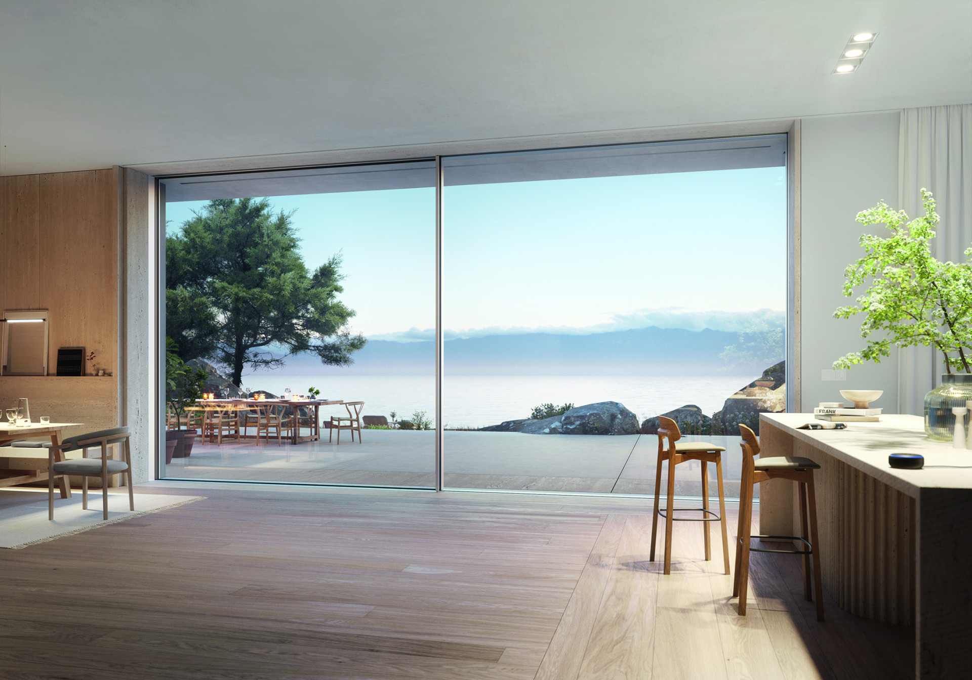 Posuvný systém Schüco AS PD 75.HI v interiéru