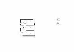 Compass Architekti, Rodinný dom Brusnicová A, půdorys 2. NP – foto