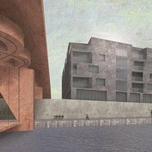 Autory projektu Most Mezi a Dům u mostu z ateliéru Císler–Pazdera jsou David Lašek, Miroslav Styk a Martin Želiar