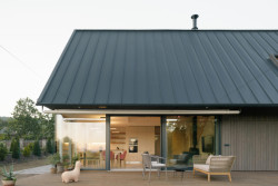 Cake Houses: Dům má velkoformátové prosklení, které propojuje obývací pokoj se zahradou